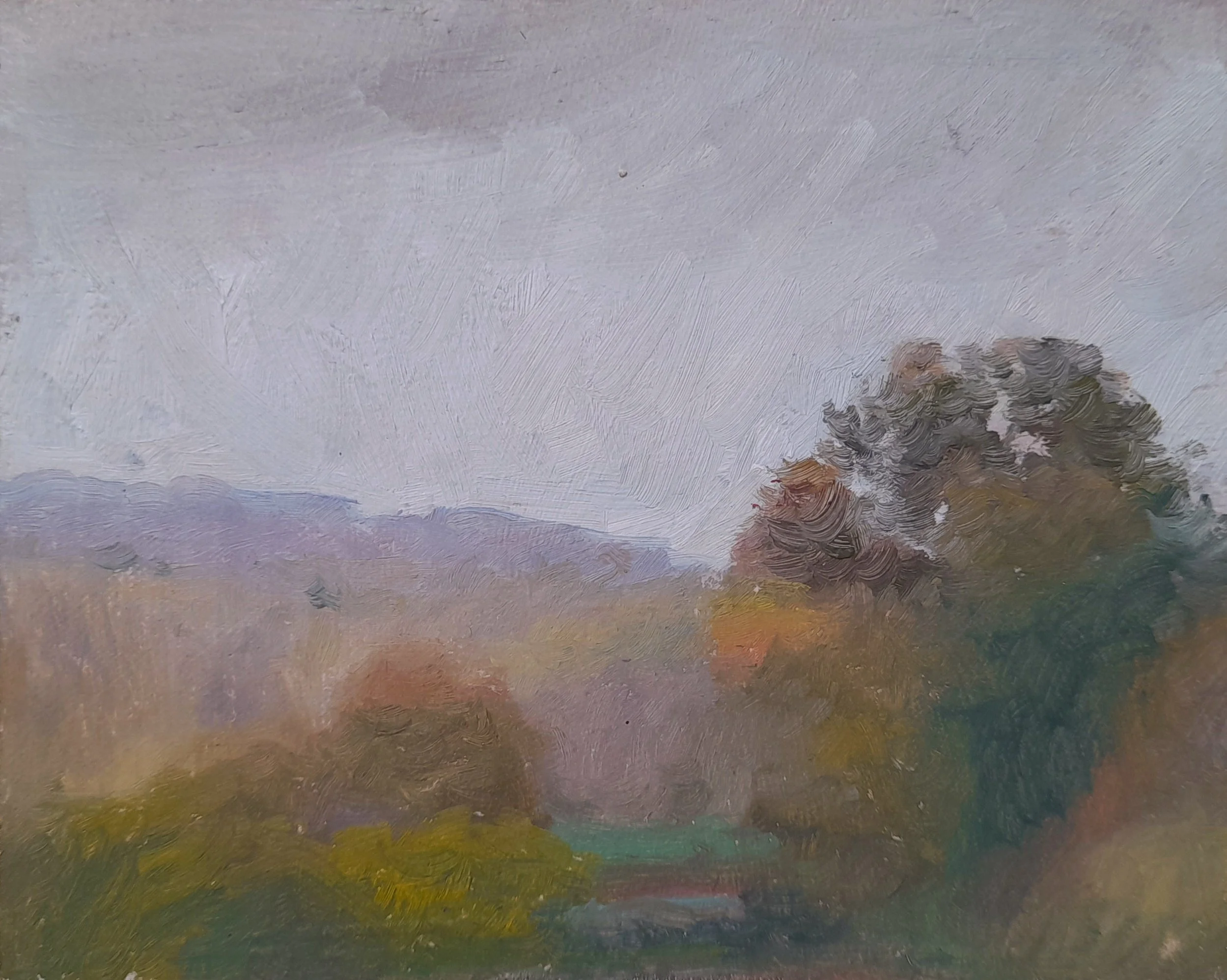 -Autumn Landscape-, 4 x 5 inches, £50, Oil on board .jpeg