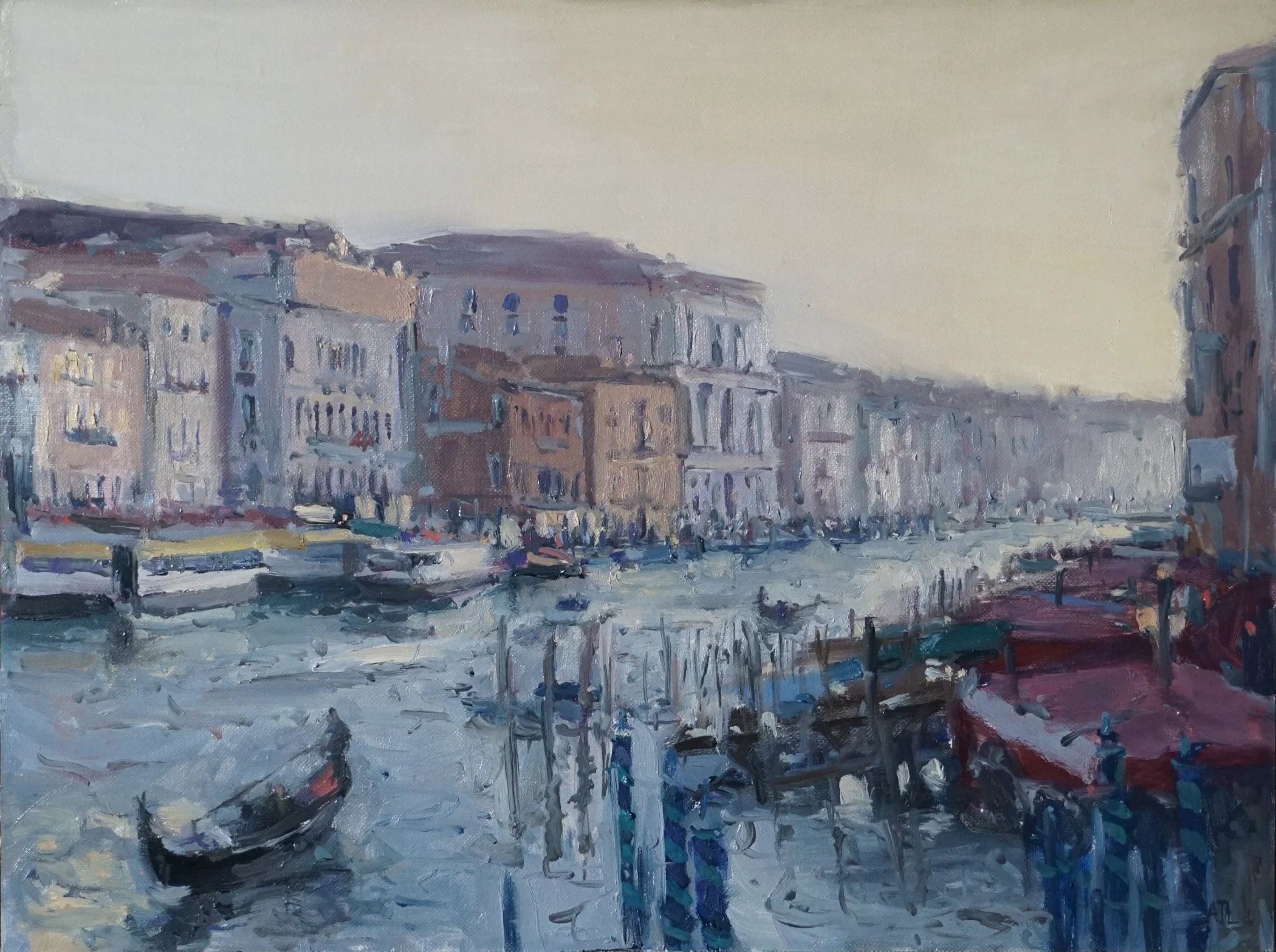 Evening Light, The Grand Canal. 30 x 40cm, oil on linen board. £600 unframed..JPG