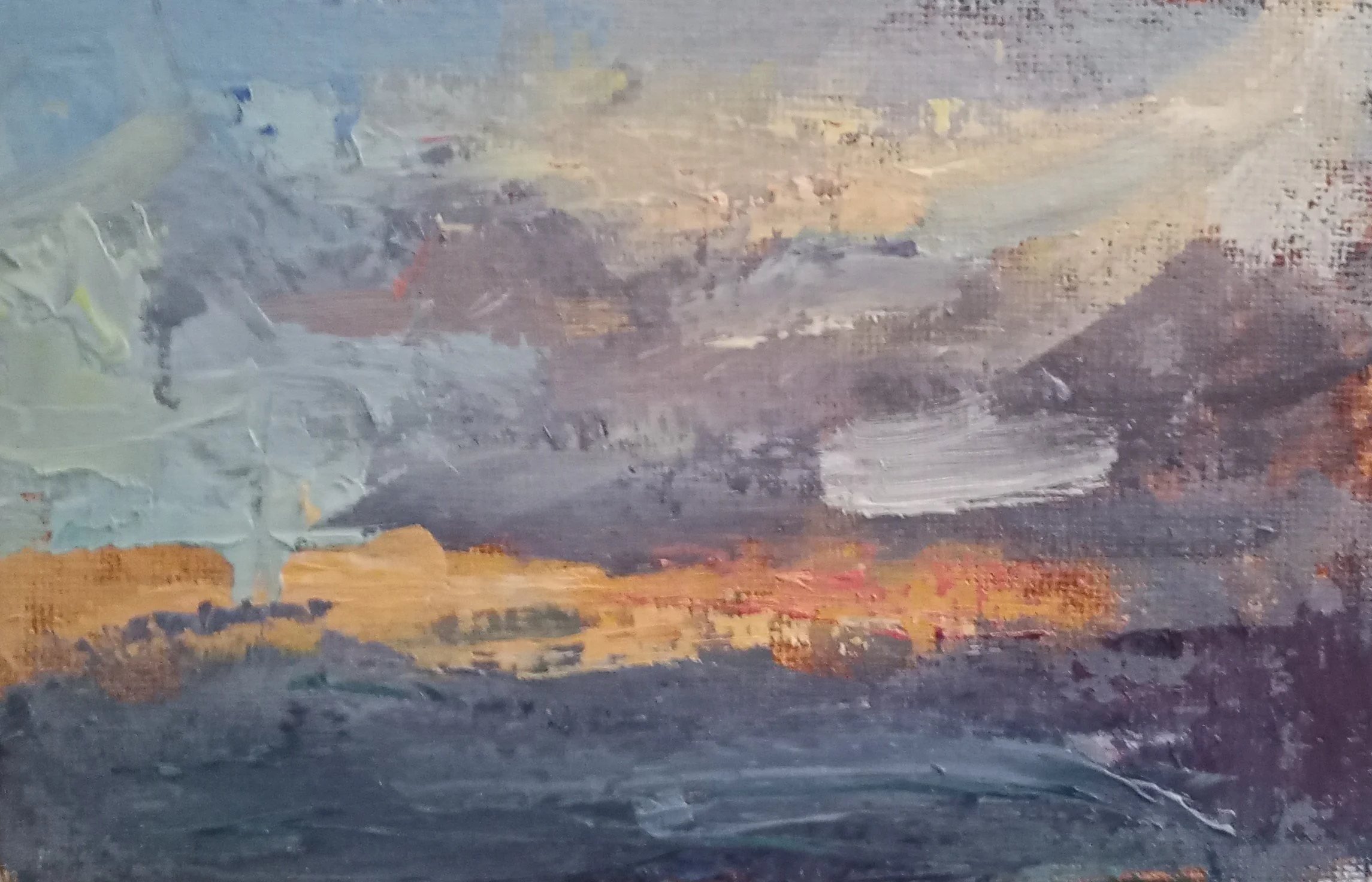 sunset, £50, 15cm by 10cm, oil on panel.jpeg