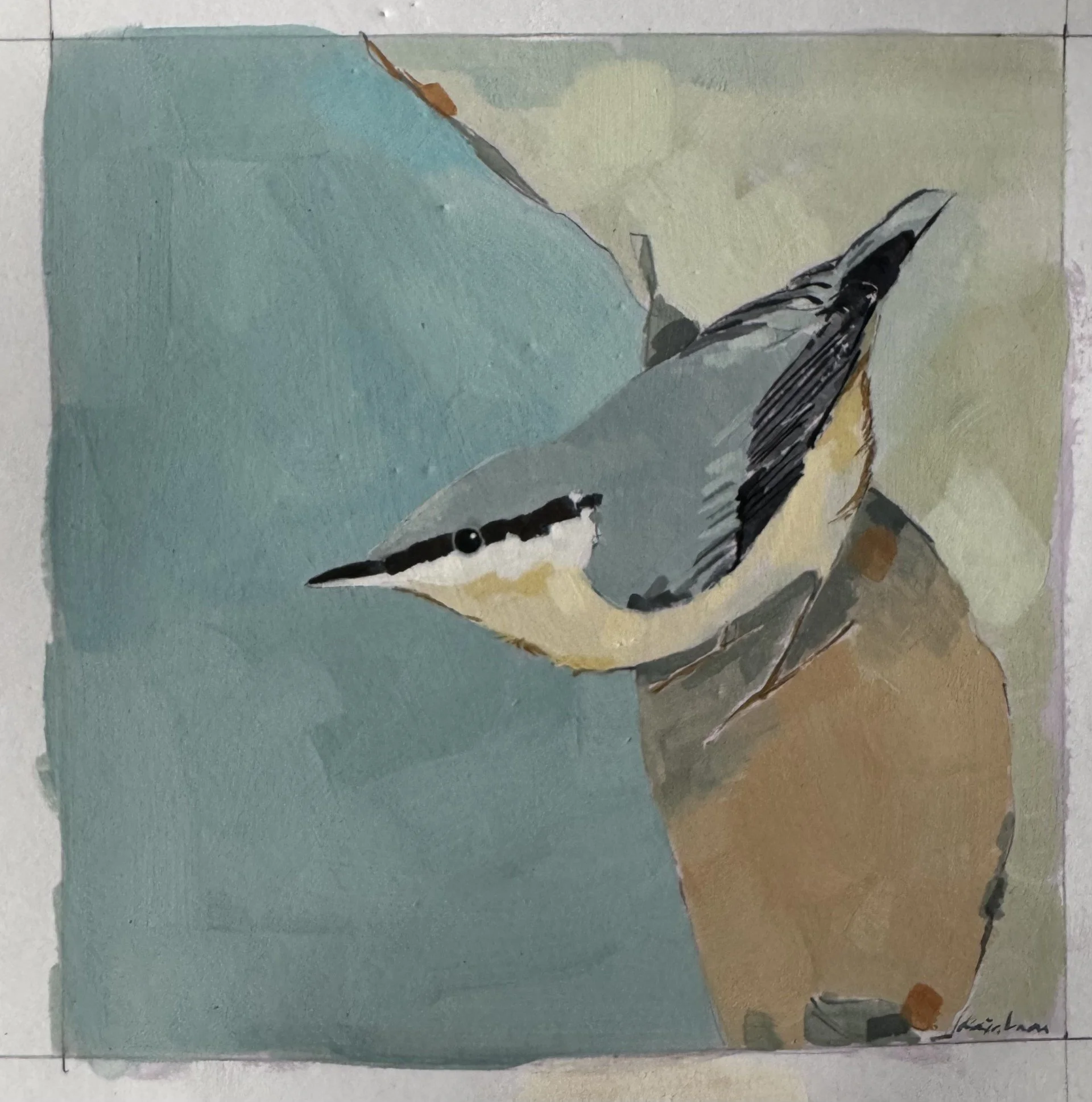 Nuthatch 12.5x12.5cm acrylic on 300gsm paper £50.jpg