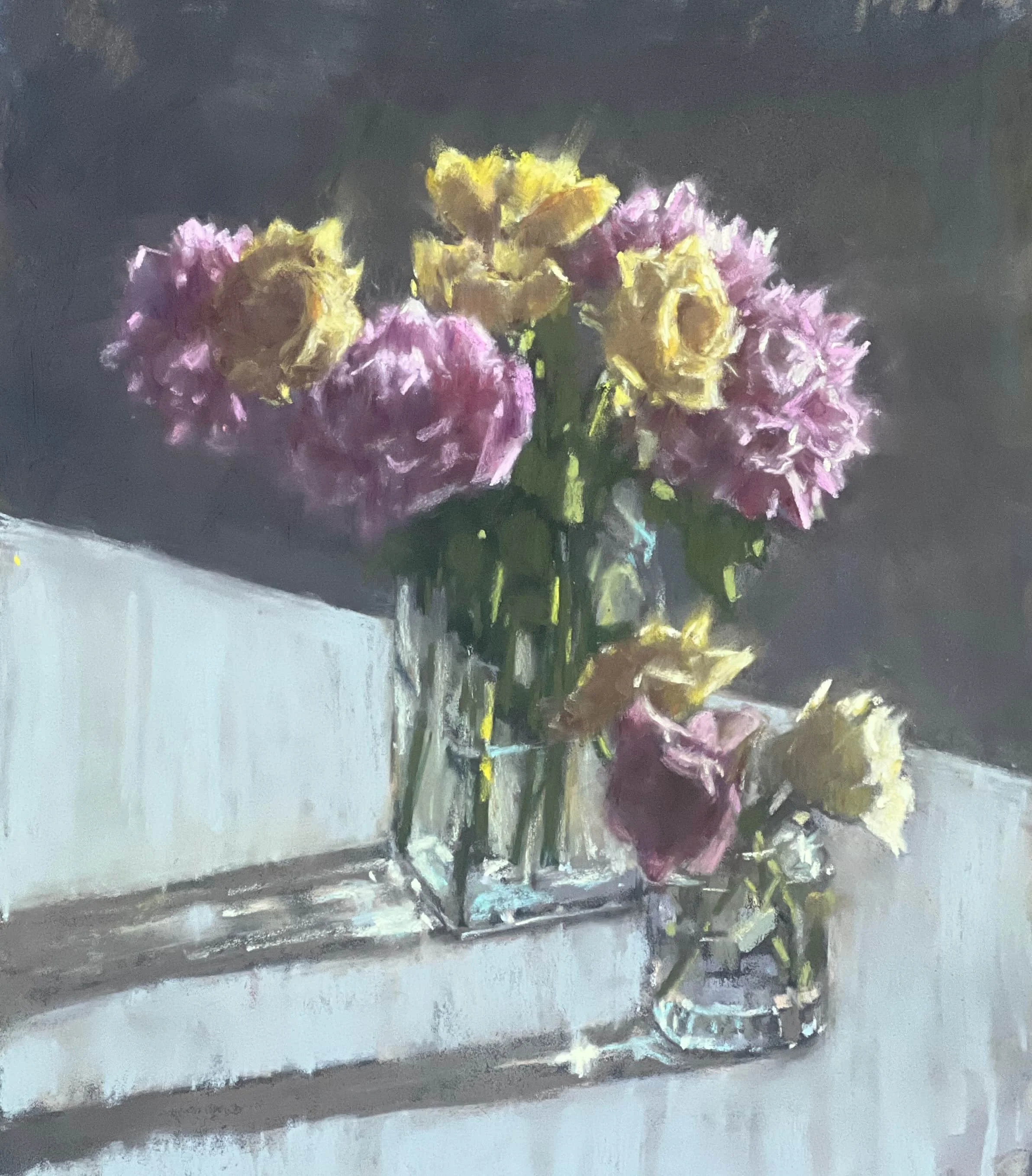 Roses. Soft pastels on card. 30 x 28 cm. £150-min.jpeg
