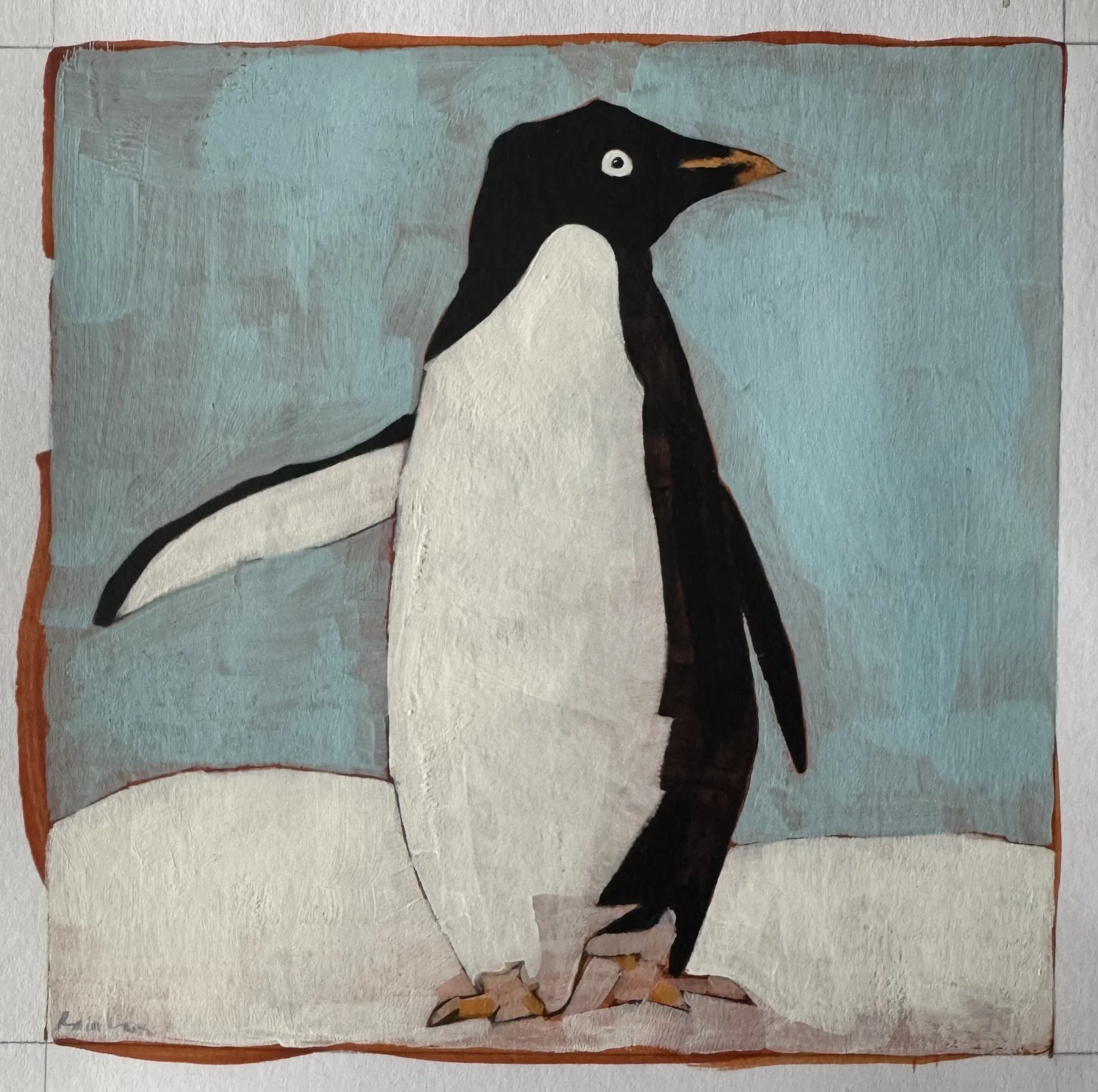 Adelie penguin 12.5x12.5cm acrylic on 300gsm paper £50.jpg