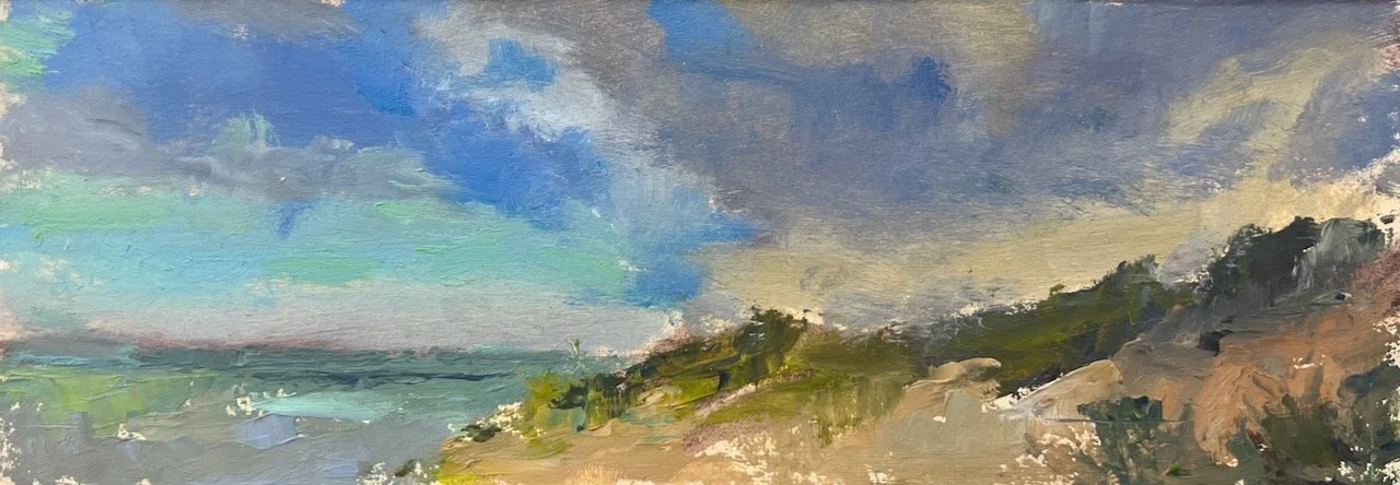 'Summer dune study' Oil on board, 25cmx9cm £65.jpeg