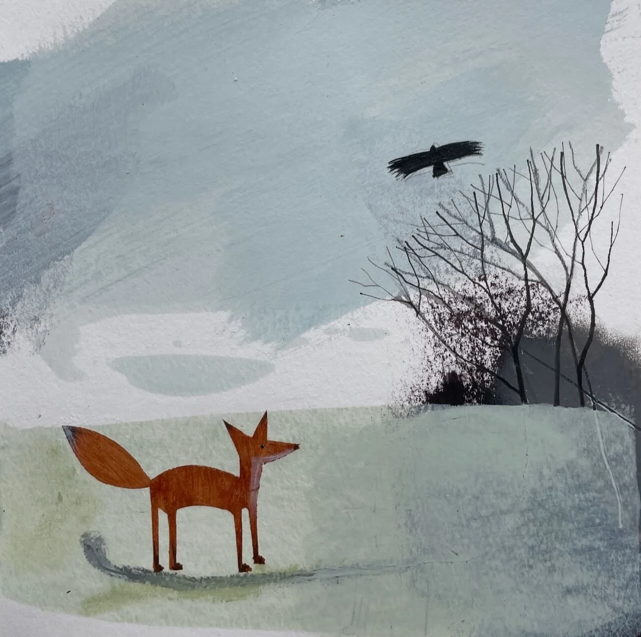 £95. 20cm x 20cm mixed media on 300gm paper. 'Friends'.jpeg