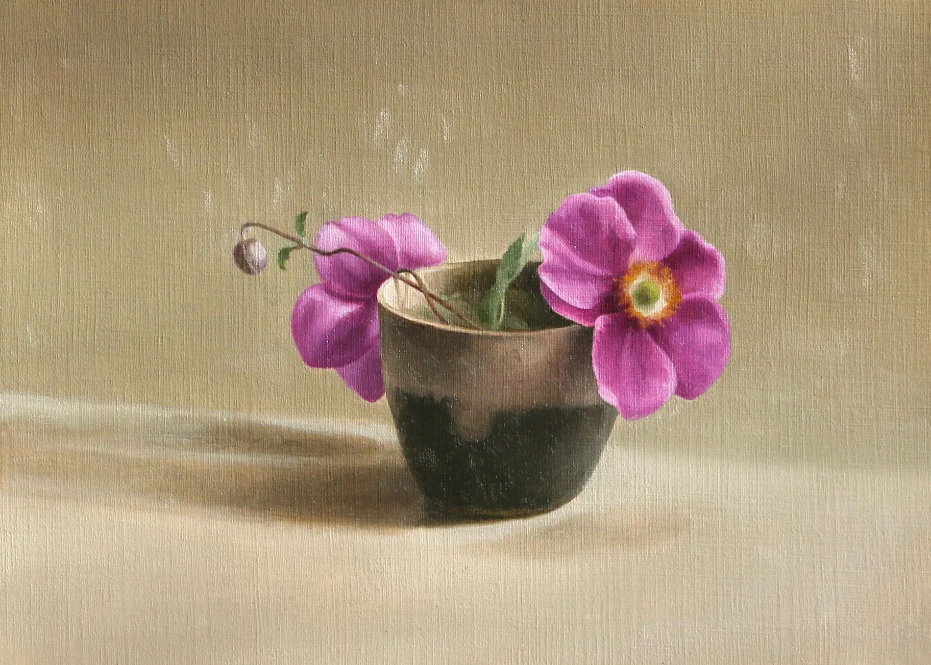4.Japanese Anemones, 16x22cm, Oil on Canvas Paper, £285.JPG