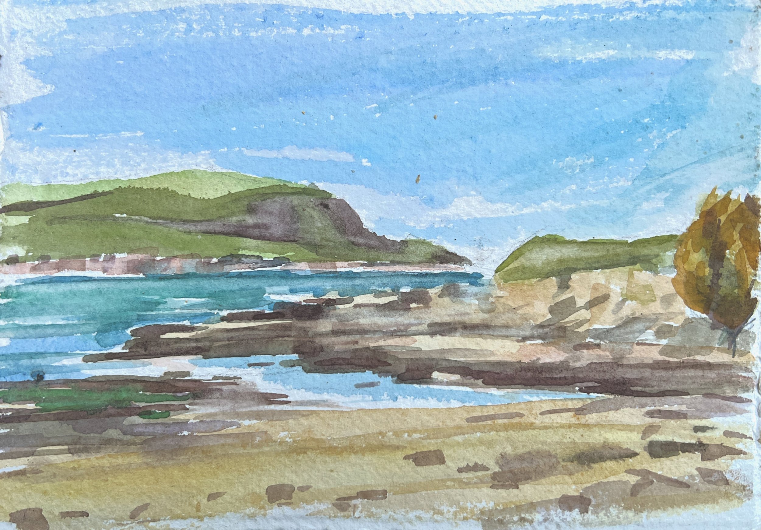 Daymer Bay. Watercolours on paper. 21 x 15 cm. £50-min.jpeg