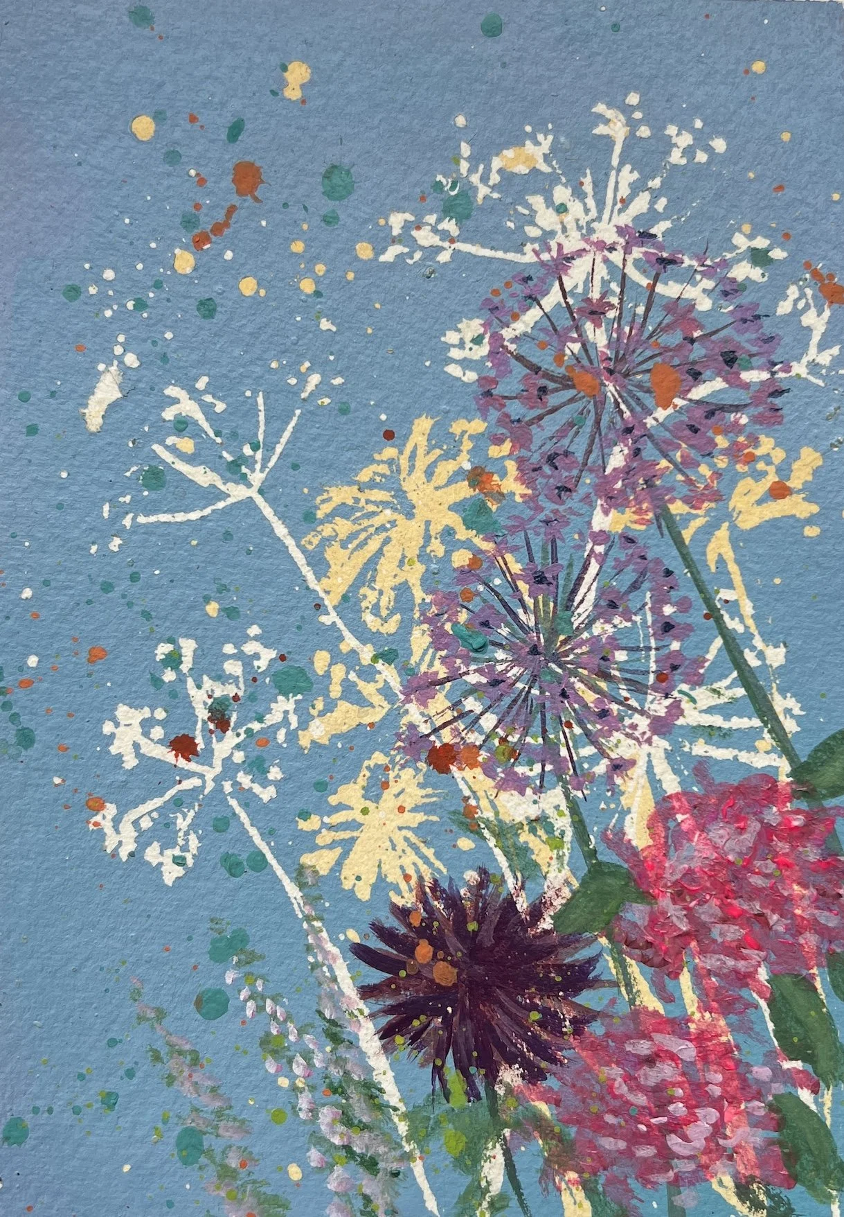 Katie Brent Allium and Fennel 18.5x12.3cm acrylic on 300gsm watercolour paper £170.jpg