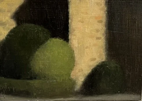 hedges, £200, 17cm by 13cm, oil on panel.jpeg