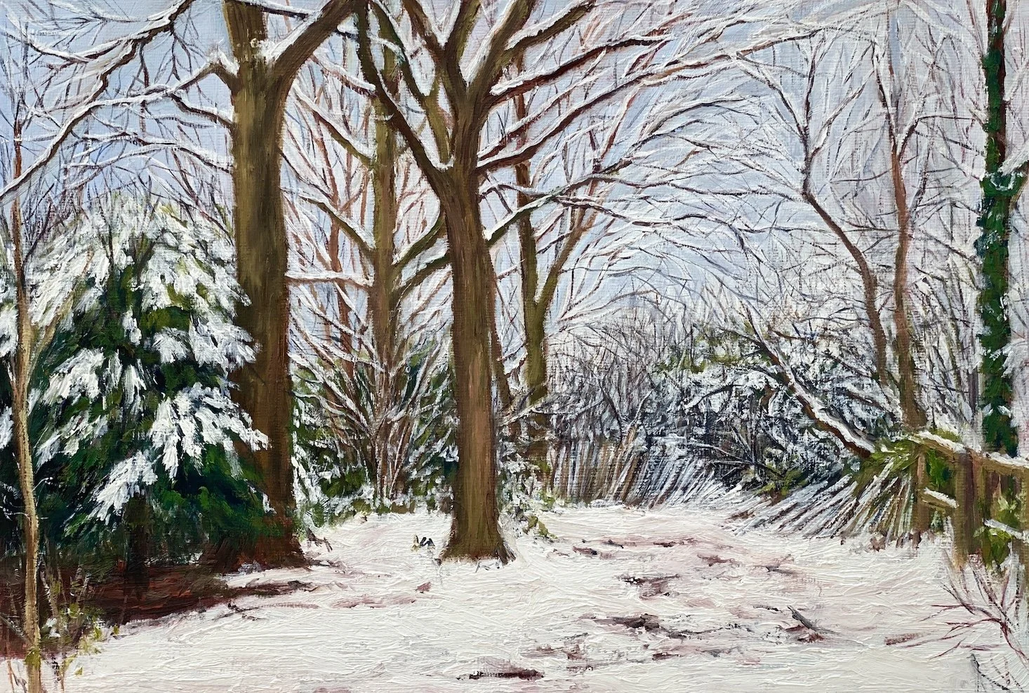 Diana Sandetskaya_Snow in Arrandene_Oil on paper_Image size 19 x 28 cm_£200.jpg