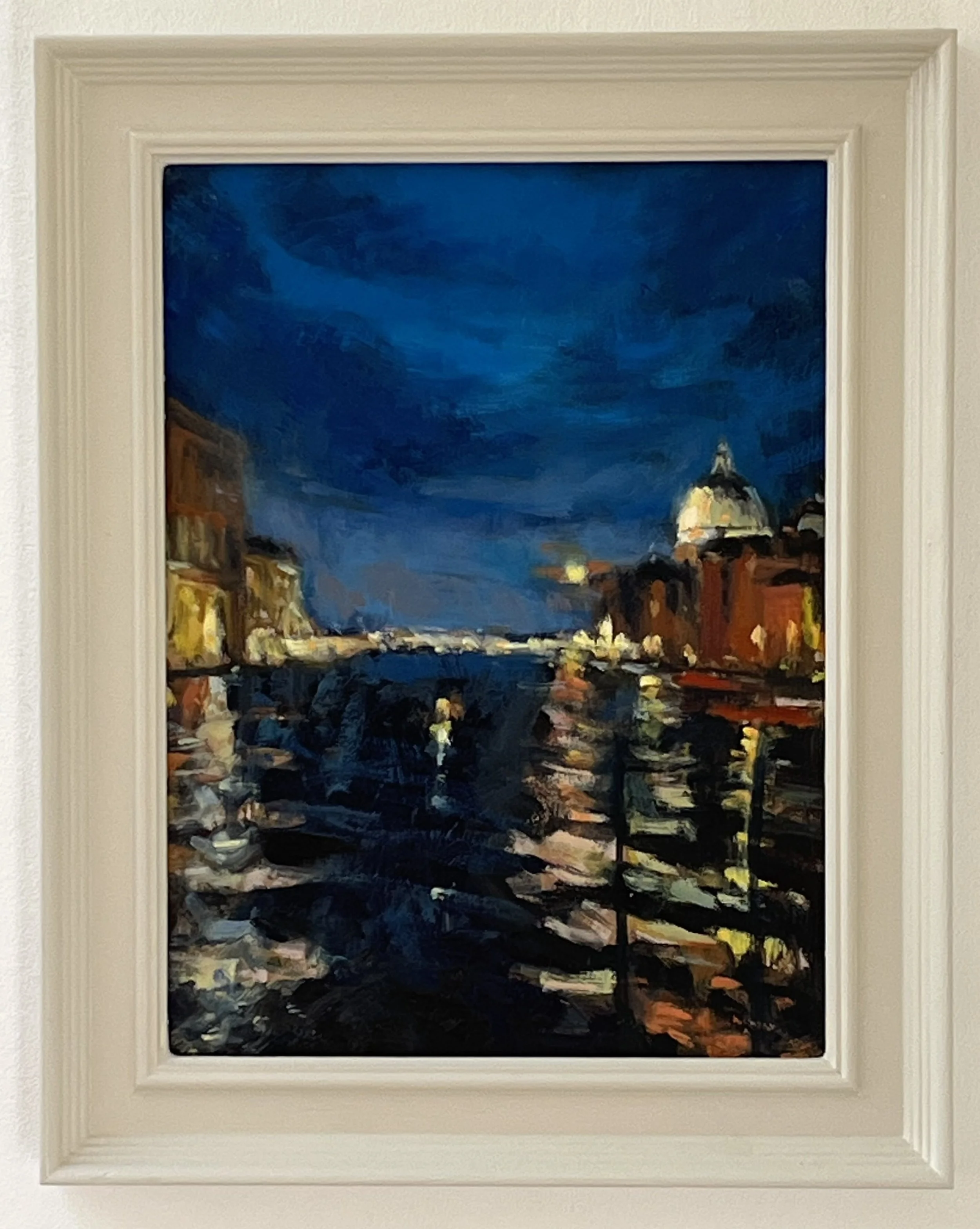 Winter Evening Towards Venice’s Salute, Oil on board, 30cm x 40cm, Framed 39cm x 49cm, £375.jpg