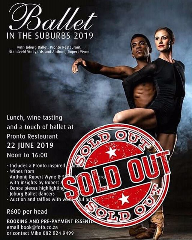 #Repost @joburgballet
・・・
THANK YOU!!! To everyone that booked for &quot;Ballet In The Suburbs 2019&quot; we shall see you @prontoitalianrestaurant this coming Saturday for some fine wine, delicious dishes and delectable dancing! 
#joburgballet #pron