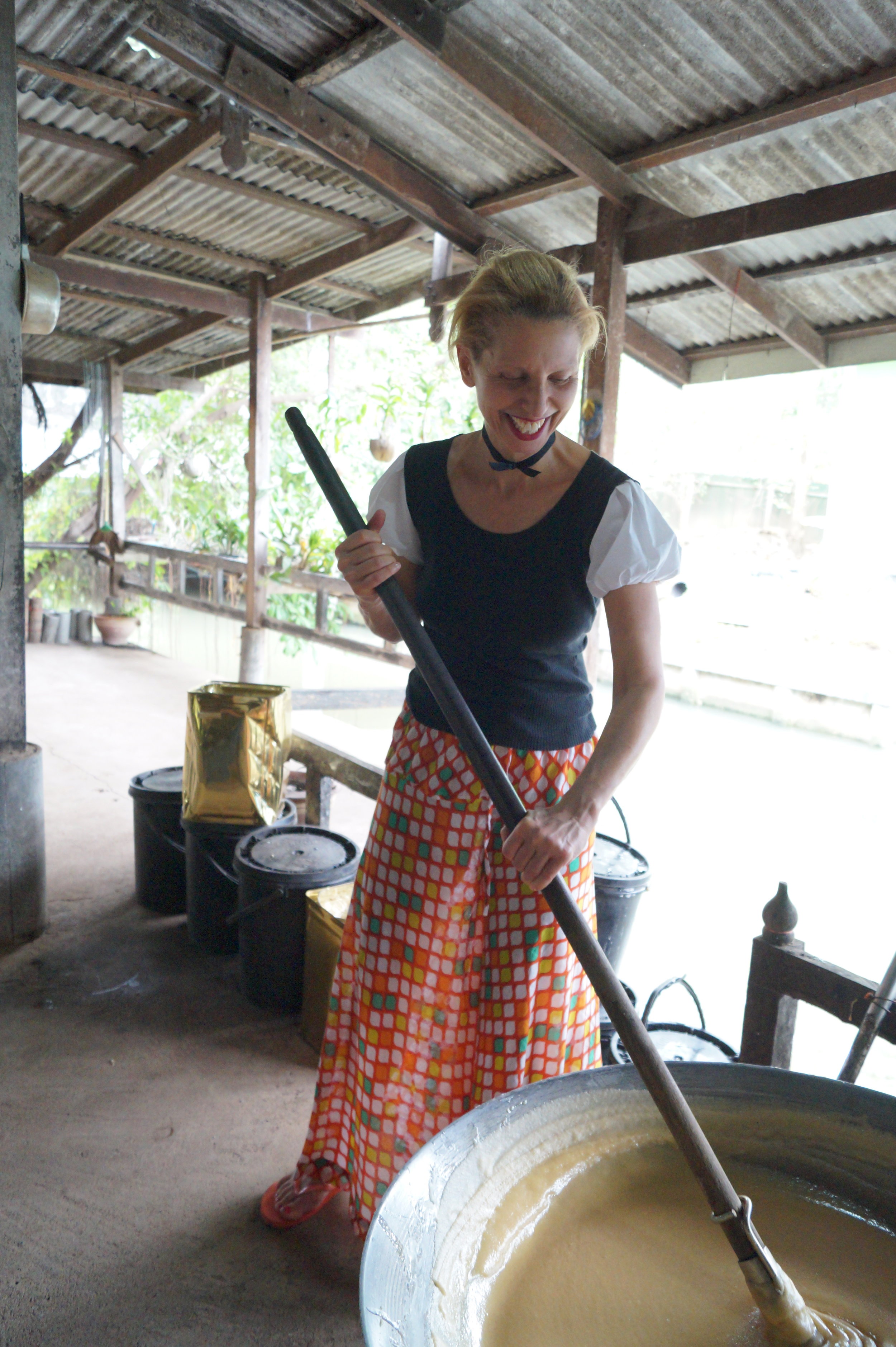 At the same coconut plantation, we watched as they made products like the coconut oil that's become so trendy back home, 