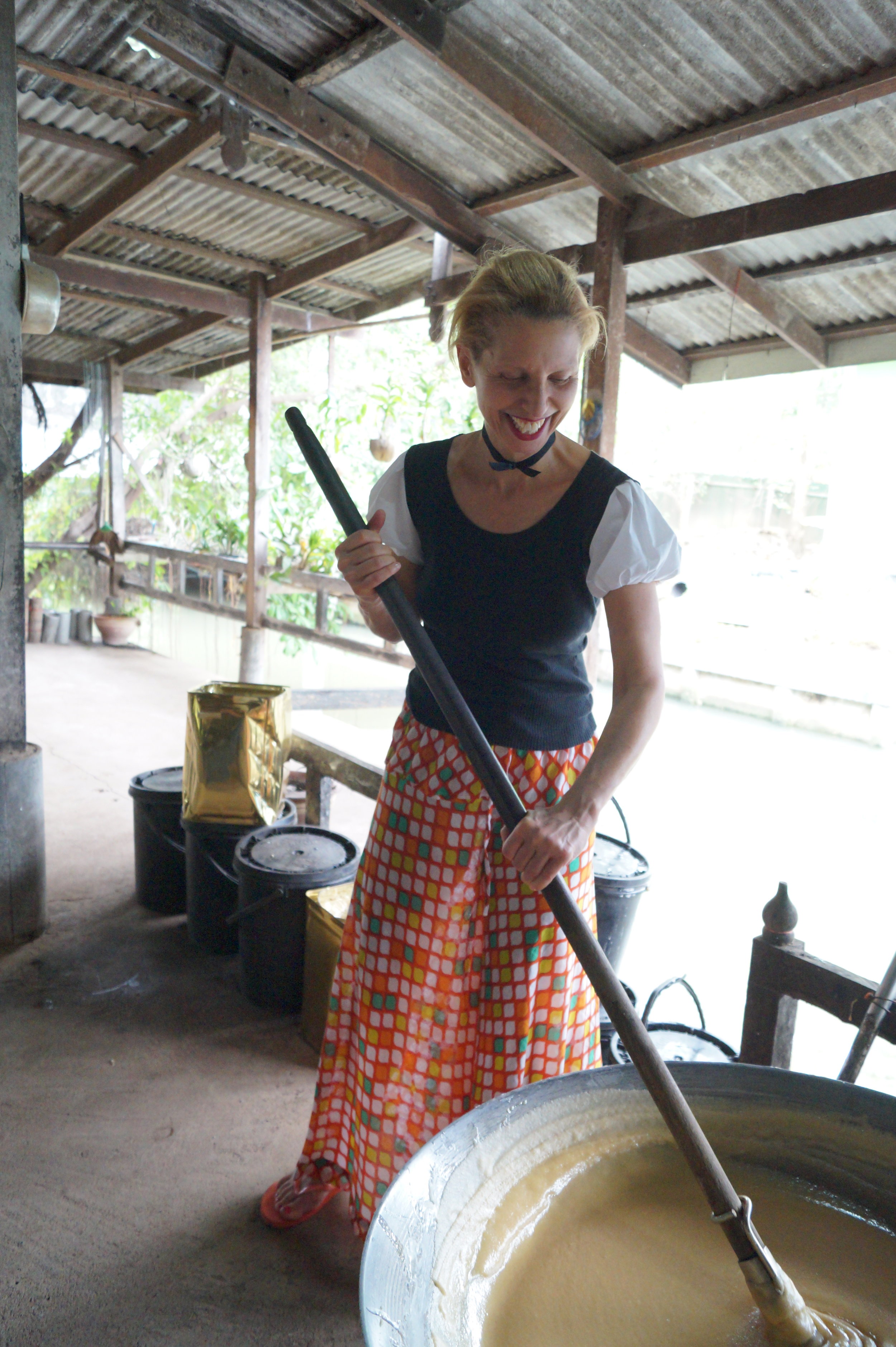 At the same coconut plantation, we watched as they made products like the coconut oil that's become so trendy back home,