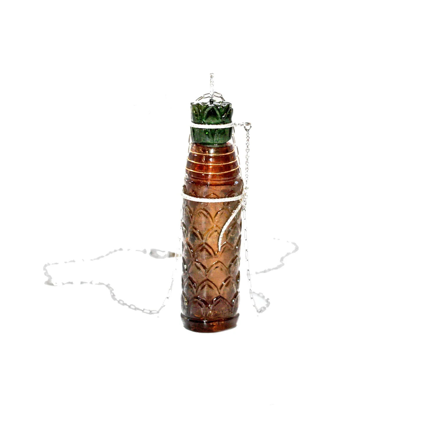  Carved Tourmaline Bottle Necklace 