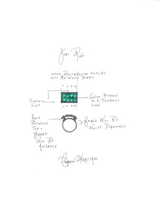   Example Sketch of a Client’s Ring   