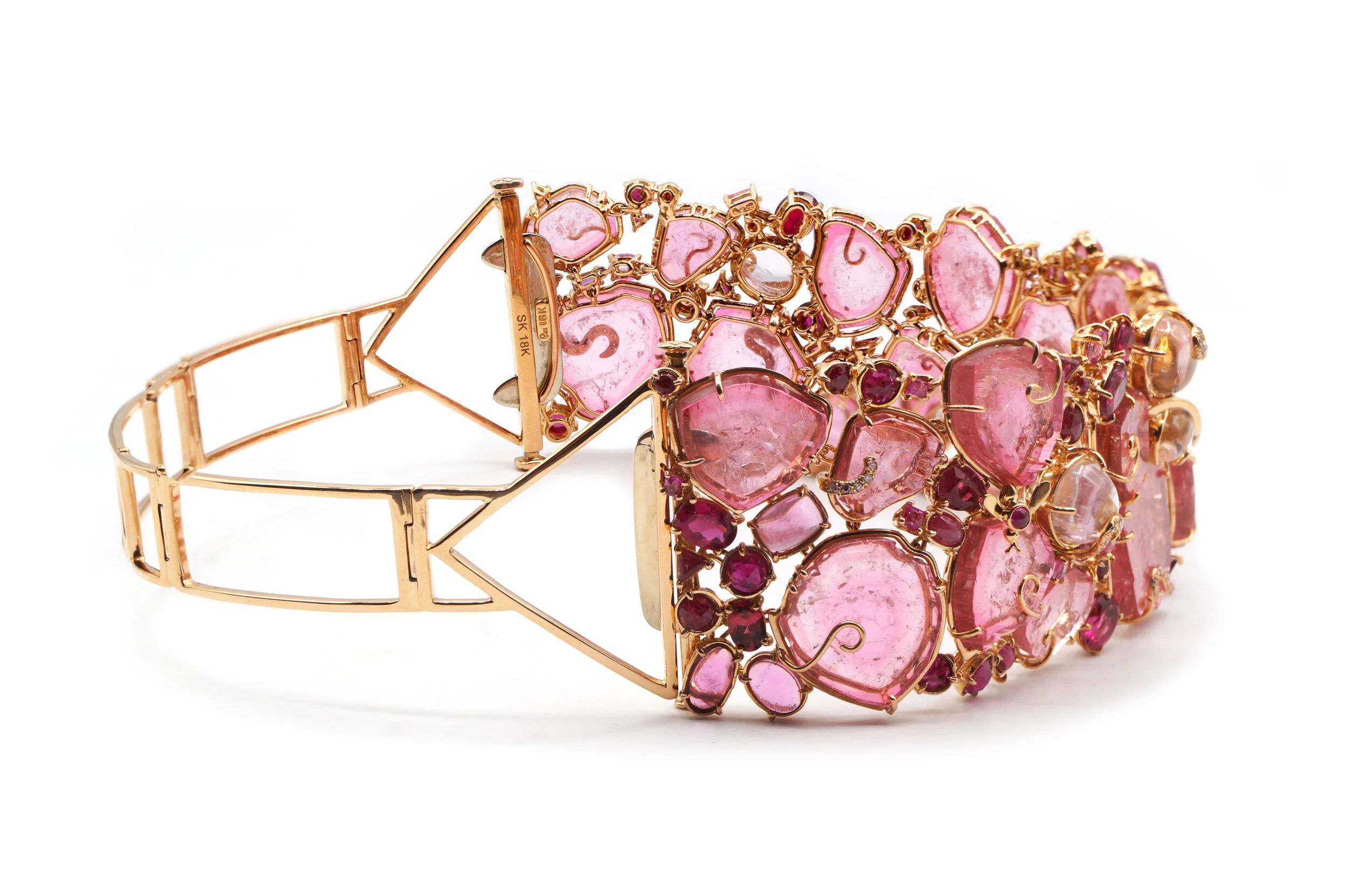 Pink Melange as a Necklace