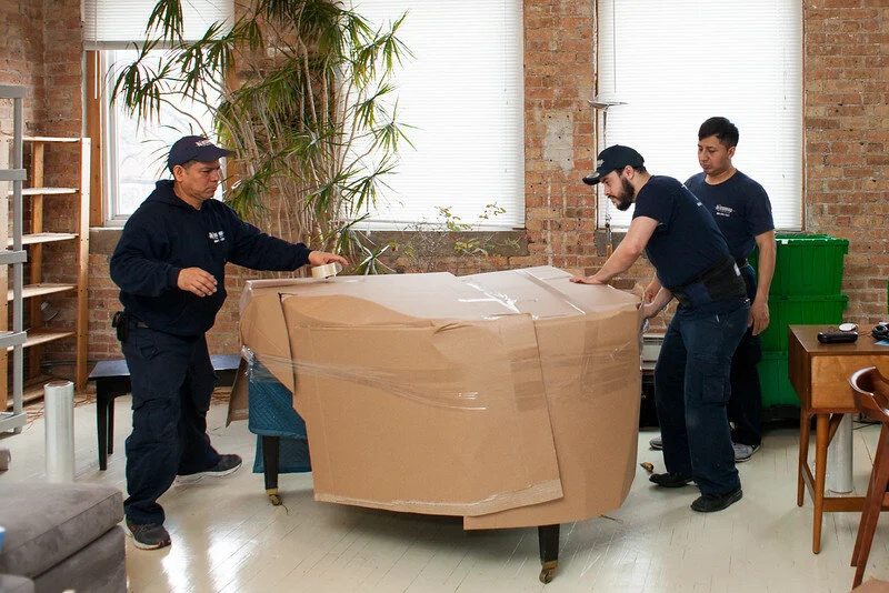 preparing a large item for a move