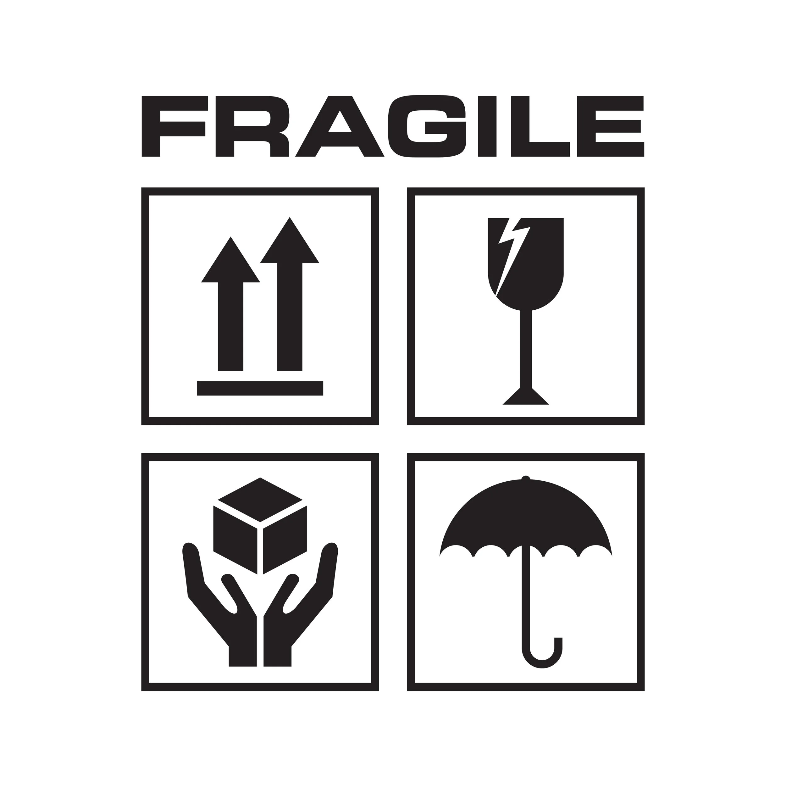 fragile items sign