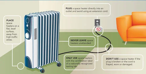 Are Space Heaters Safe? — Oklahoma City Heating u0026 Air Conditioning |  24-Hour Repair