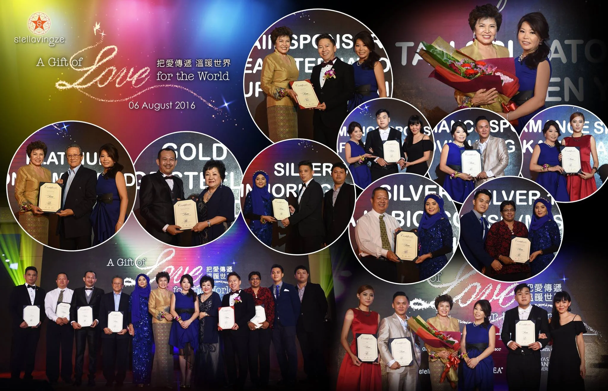 A GIFT OF LOVE FOR THE WORLD | This event will not be a success without all sponsors, contributors and donors who supported with generous donations and sponsors. Special thanks to all performance sponsors in delivering such beautiful inspiring performances for our guests on 6th Aug! Not forgetting the silver, gold and platinum sponsors in your generosity! Performance Sponsors: 1.Beautiful Gate Foundation 2. Clarence Kang 3. Jovi Tang 4. Kate Chen Platinum Sponsors: 1. Komponen Mahir Sdn Bhd - Powerful Travel & Tours Sdn bhd: www.powerful.com.my - G-Lights: www.g-lights.com.my - Scuba Café: www.scubagenesis.com - Forum Pudu Gold Sponsors: 1. Vantage Steel Works Sdn Bhd: http://www.vantageco.com/ Silver 2 Sponsors: 1. GD Express Holdings (M) Sdn Bhd : http://www.gdexpress.com/malaysia/home/ 2. Ramaju Bio Cosmetics Sdn Bhd 3. Innorei Group: http://www.innorei.com/ 4. Link World Solution Sdn Bhd: www.linkworldsolution.com