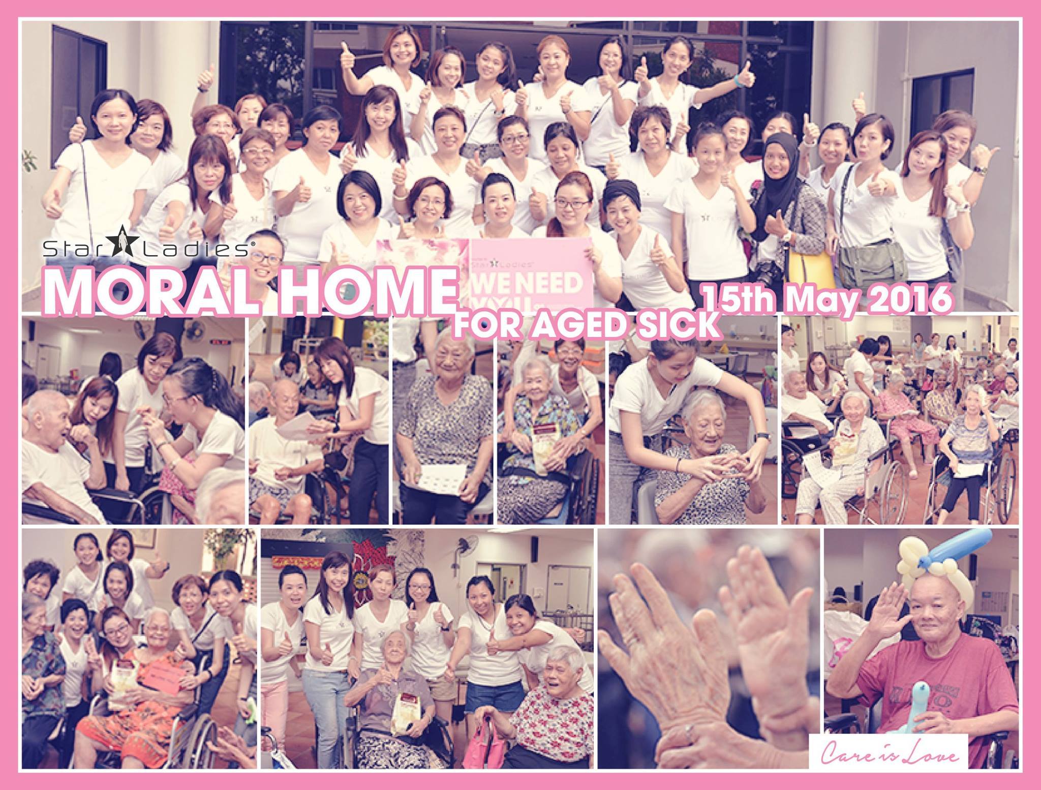 Parents’ Day Celebration @ Moral Home for The Aged Sick | StarLadies Singapore celebrating Parents’ Day at Moral Home for Aged Sick. We are glad we could come over for the second visit! This time we had parents’ day celebration as well as birthday celebrations with the residents here. We also played games of Bingo and Box of Surprises together. We are more than happy to spend the day together. We hope to come again very soon as we are already missing them. Thank you for the wonderful and joyous day!
