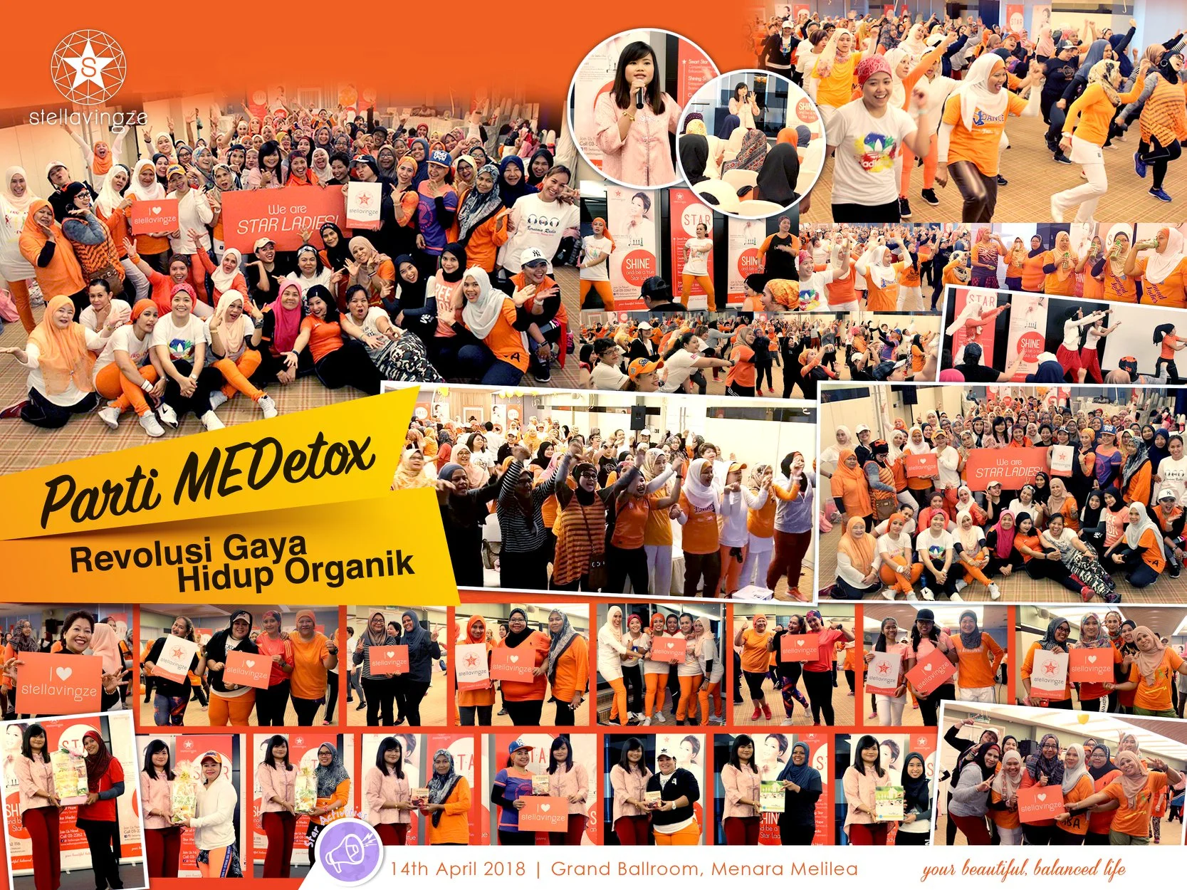 Stellavingze MEDetox Party | First step to achieve your beautiful balanced life is to stay healthy! MEDetox supplies complete nutrients to detoxify and nourish your body and Aerodance helps you to shed off that extra fat and maximize oxygen supply to your body, for a healthier organ and skin complexion! Maintain your health and beauty all together with monthly MEDetox, because real beauty begins with real health! See you next month! #Stellavingze #MEDetox #OrganicLifestyle #Aerodance