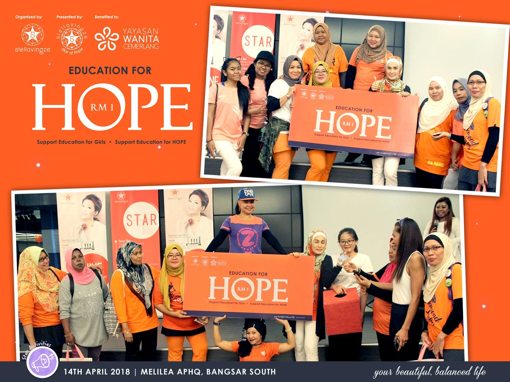 Your RM1, Their Future! With the support of RM1, you can change a girl’s life! Support Education for Girls, Support Education For HOPE. Thank you for your support! #StellavingzeInternational #EducationForHOPE