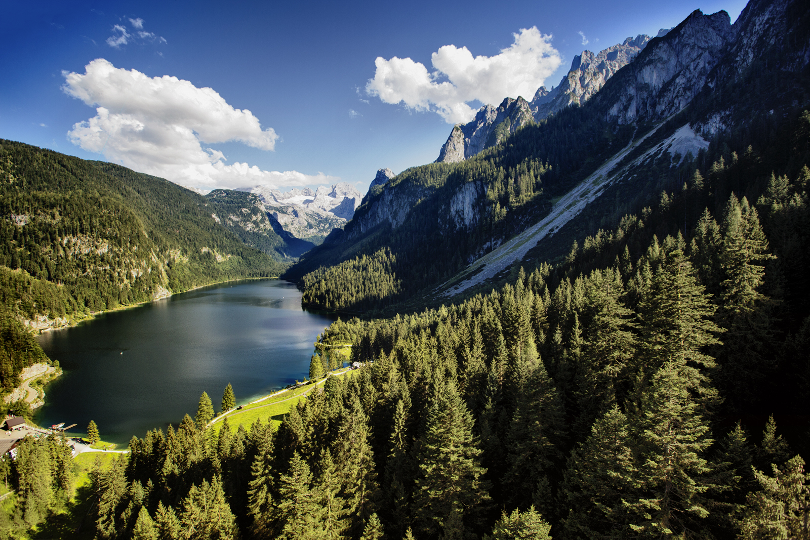 Mountains with lake