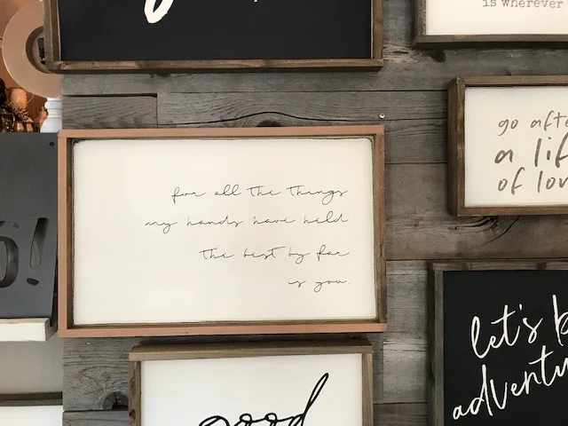 FOR ALL THE THINGS MY HANDS HAVE HELD