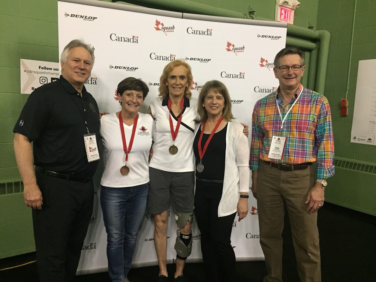 Women's 60/65+ Podium: Ontario's finalist Lorraine Tetreault (second from right). Lorraine was also given the Women's 60+ gold. 