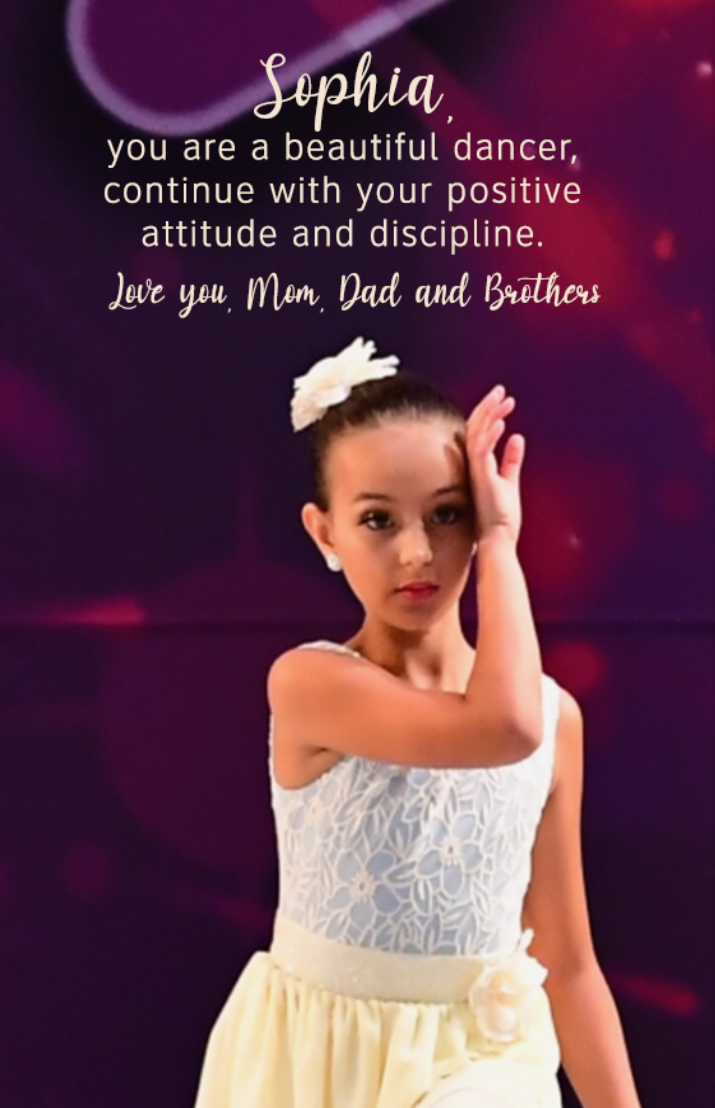 Recital Student Personal Message Program Ads — Central Florida Ballet