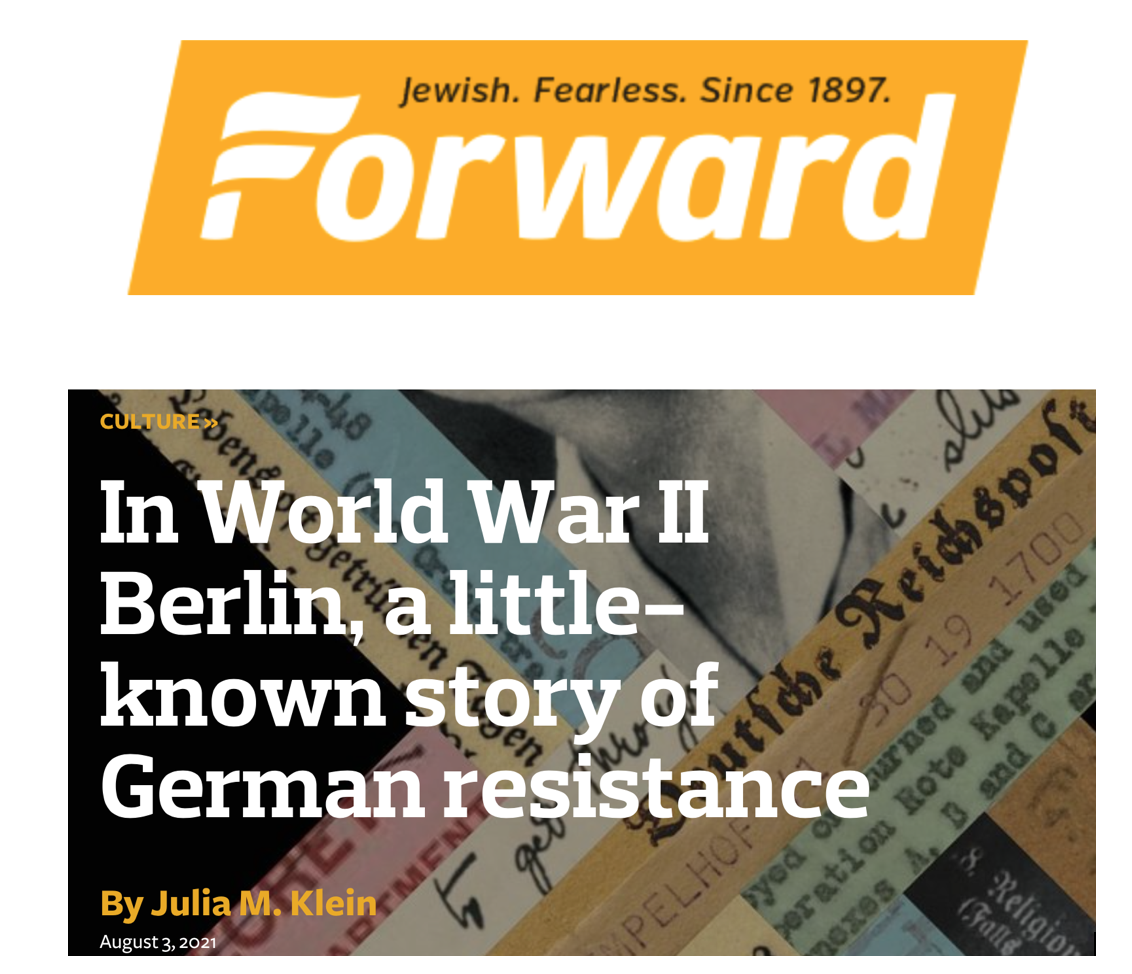 THE FORWARD: Interview by Julia M. Klein