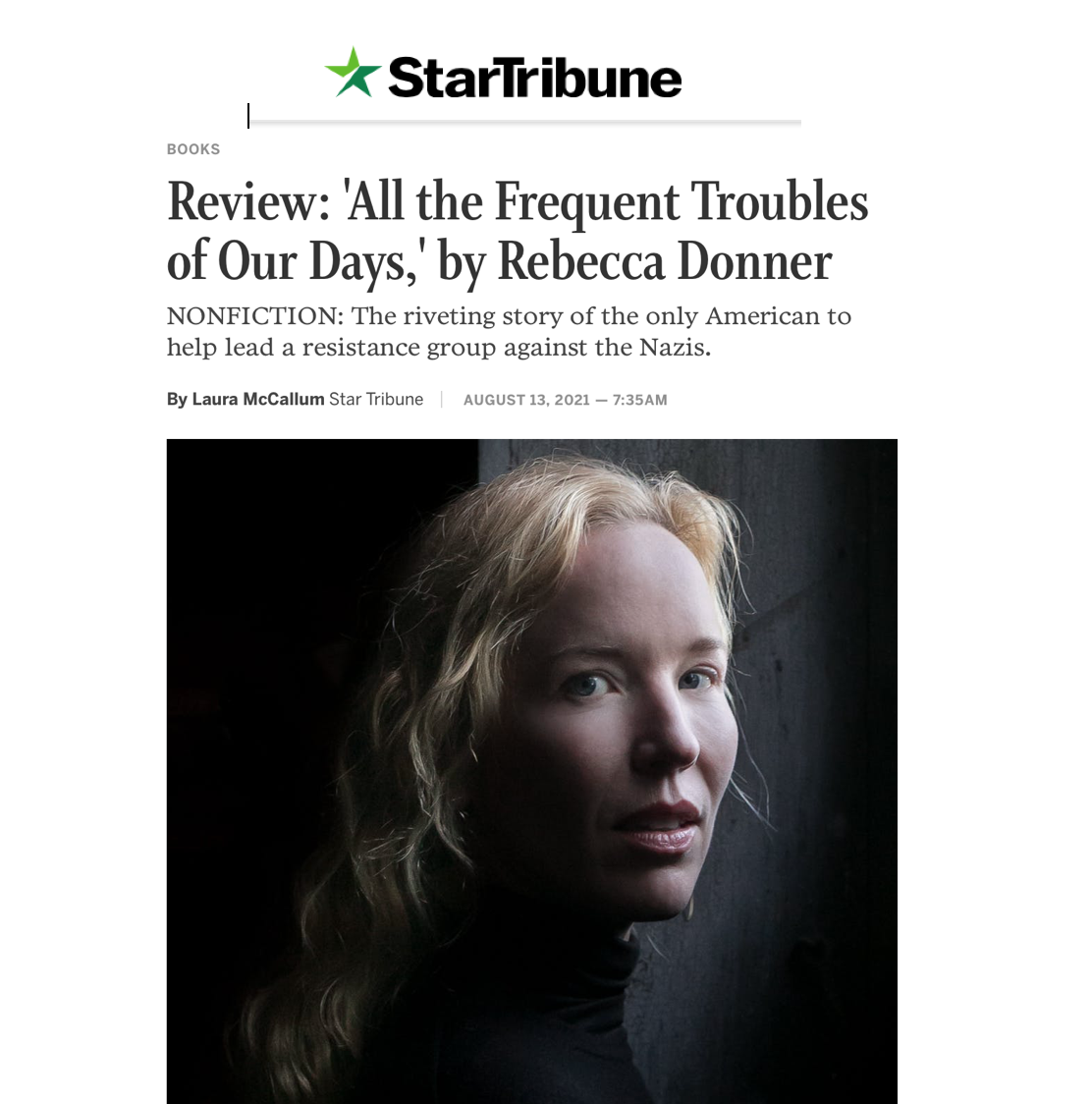 STAR TRIBUNE: Review by Laura McCallum