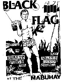 Black Flag gig flier 1981) drawn by Pettibon.