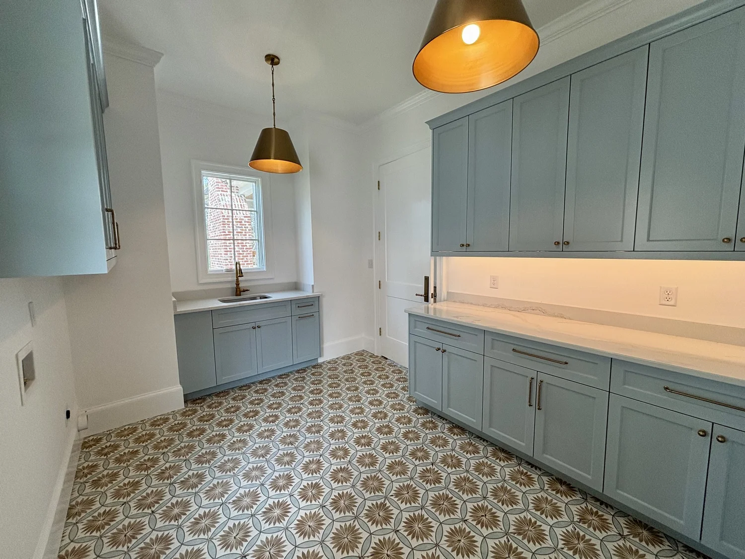 Custom cabinetry and tile