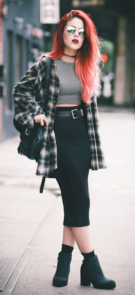 key-rebel-grunge-style-type-plaid-shirt-pencil-skirt-midi-crop-top-as-jacket-booties-red-hair-colored-choker.jpg