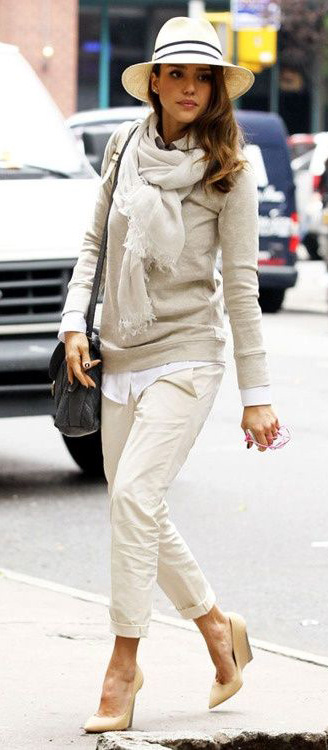 detail-natural-sporty-style-type-jessicaalba-winter-fall-white-layered-monochromatic-scarf-hat-streetstype-pants-chinos.jpg