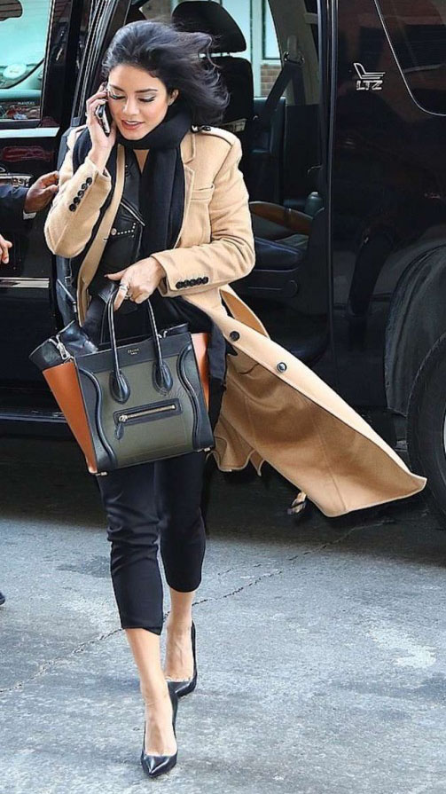 black-slim-pants-black-scarf-camel-jacket-coat-black-bag-tote-black-shoe-pumps-vanessahudgens-fall-winter-brun-work.jpg