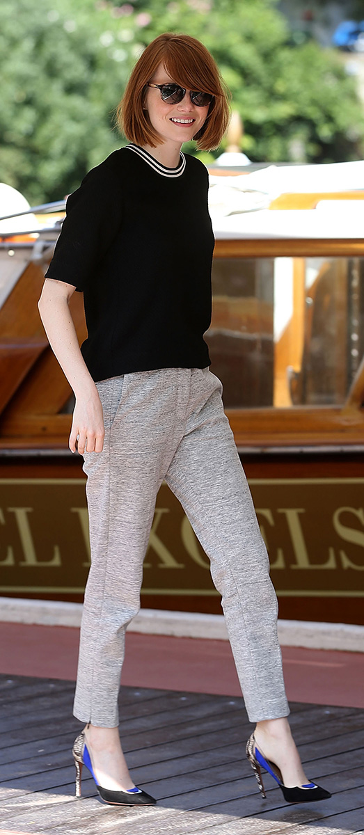 grayl-joggers-pants-black-sweater-black-shoe-pumps-emmastone-hairr-spring-summer-work.jpg