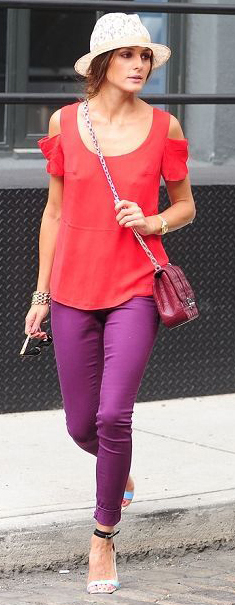 purple-royal-skinny-jeans-red-top-blouse-red-bag-blue-shoe-sandalh-hat-pony-oliviapalermo-howtowear-fashion-style-spring-summer-outfit-hairr-lunch.jpg