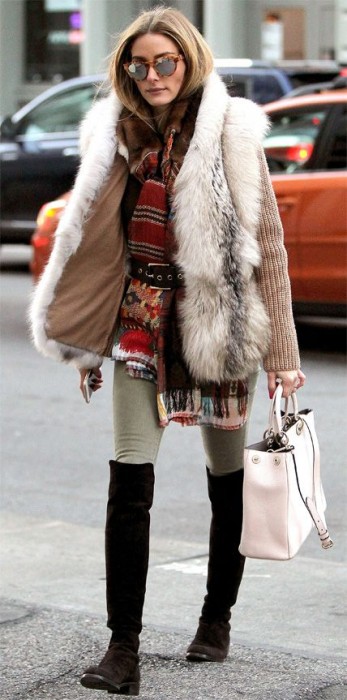 green-olive-skinny-jeans-o-tan-sweater-style-outfit-fall-winter-oliviapalermo-celebrity-brown-shoe-boots-street-white-vest-fur-belt-red-scarf-sun-white-bag-hairr-lunch.jpg