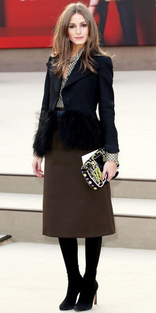 o-brown-midi-skirt-green-olive-top-blouse-print-oliviapalermo-wear-outfit-fall-winter-black-shoe-pumps-feather-black-jacket-blazer-black-tights-hairr-dinner.jpg