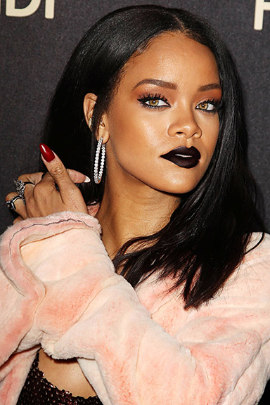 hair-makeup-rihanna-brunette-hoops-dark-black-lipstick-straight.jpg