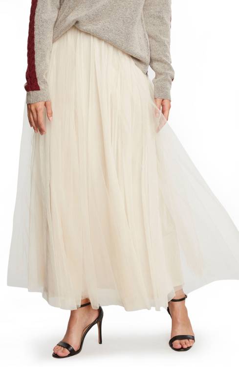 Tulle Midi Skirt
