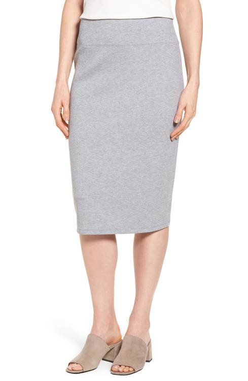 Neoprene Knit Pencil Skirt