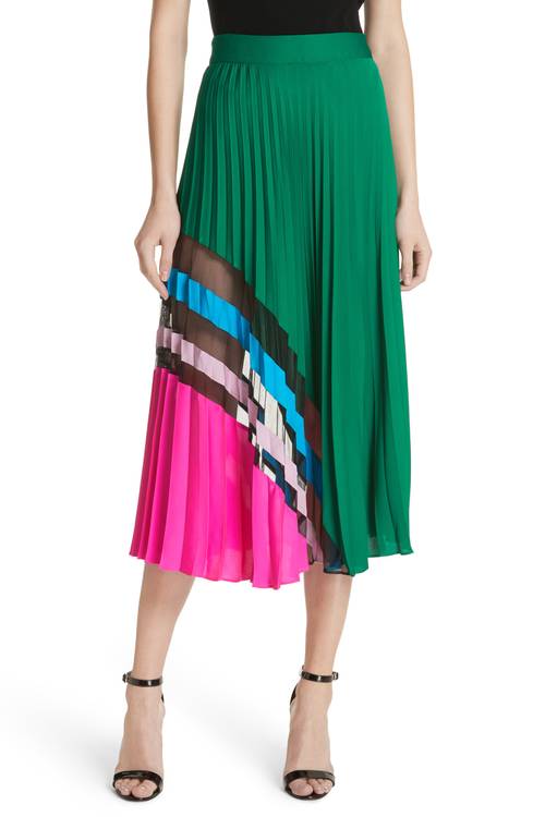 Pleated Midi Skirt