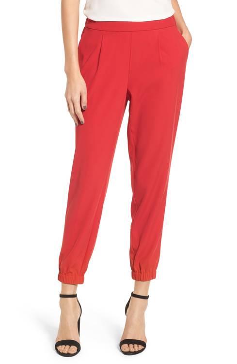 Stretch Crepe Jogger Pants