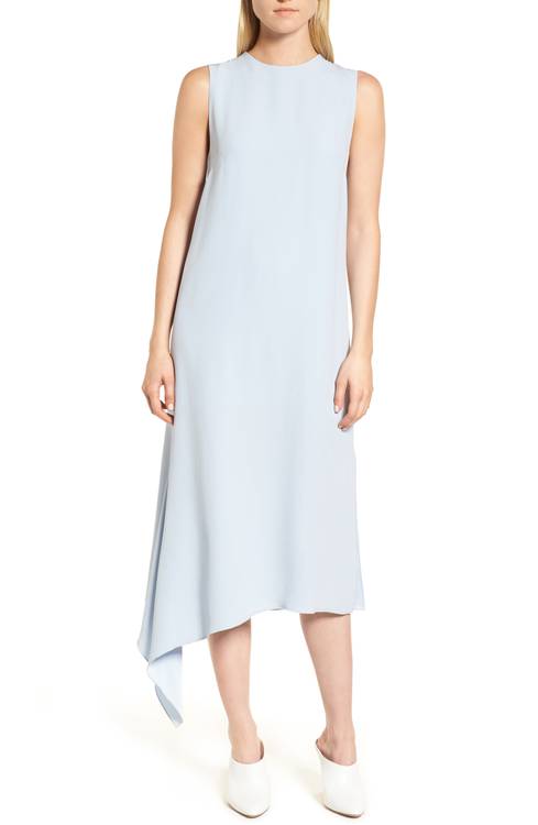 Side Drape Midi Dress