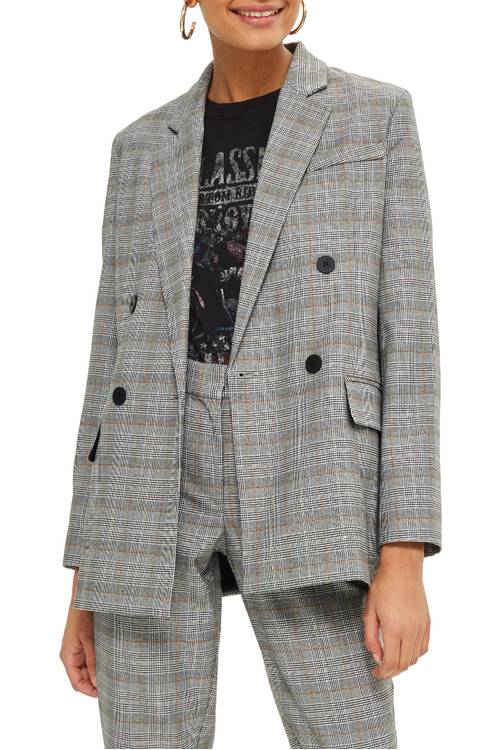 Double Breasted Check Jacket