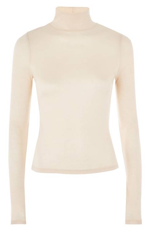 Ribbed Turtleneck Top